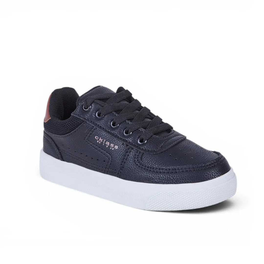 TENIS CON DETALLE LATERAL EN MALLA NEGRO 16116