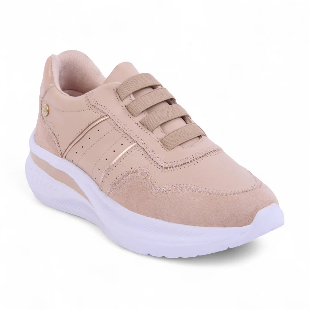 TENIS DE PISO BEIGE ELÁSTICO 03332