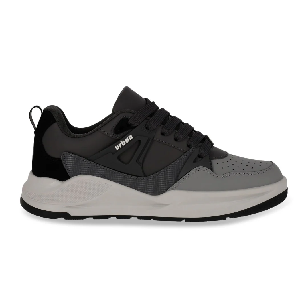 TENIS DE PISO CABALLERO GRIS SINTÉTICO 58597 - Image 2