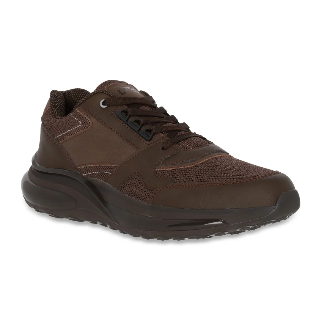 TENIS DE PISO CAFÉ TEXTIL 56579
