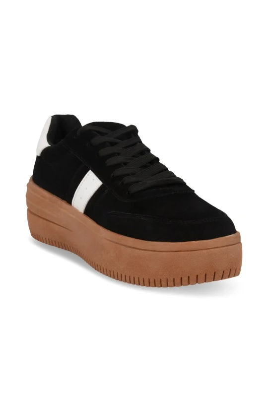 TENIS DE PISO CAFÉ Y NEGRO CON CINTAS 53984 / DÚO590