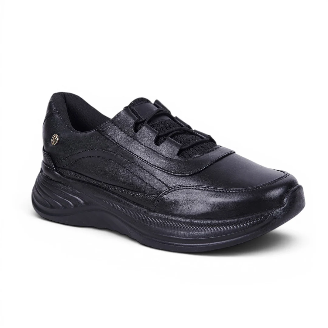 TENIS DE PISO CON ELÁSTICOS NEGRO 08211