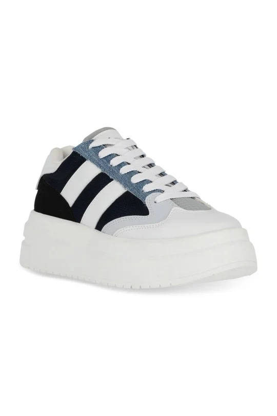 TENIS DE PISO MEZCLILLA CON CINTAS 33066