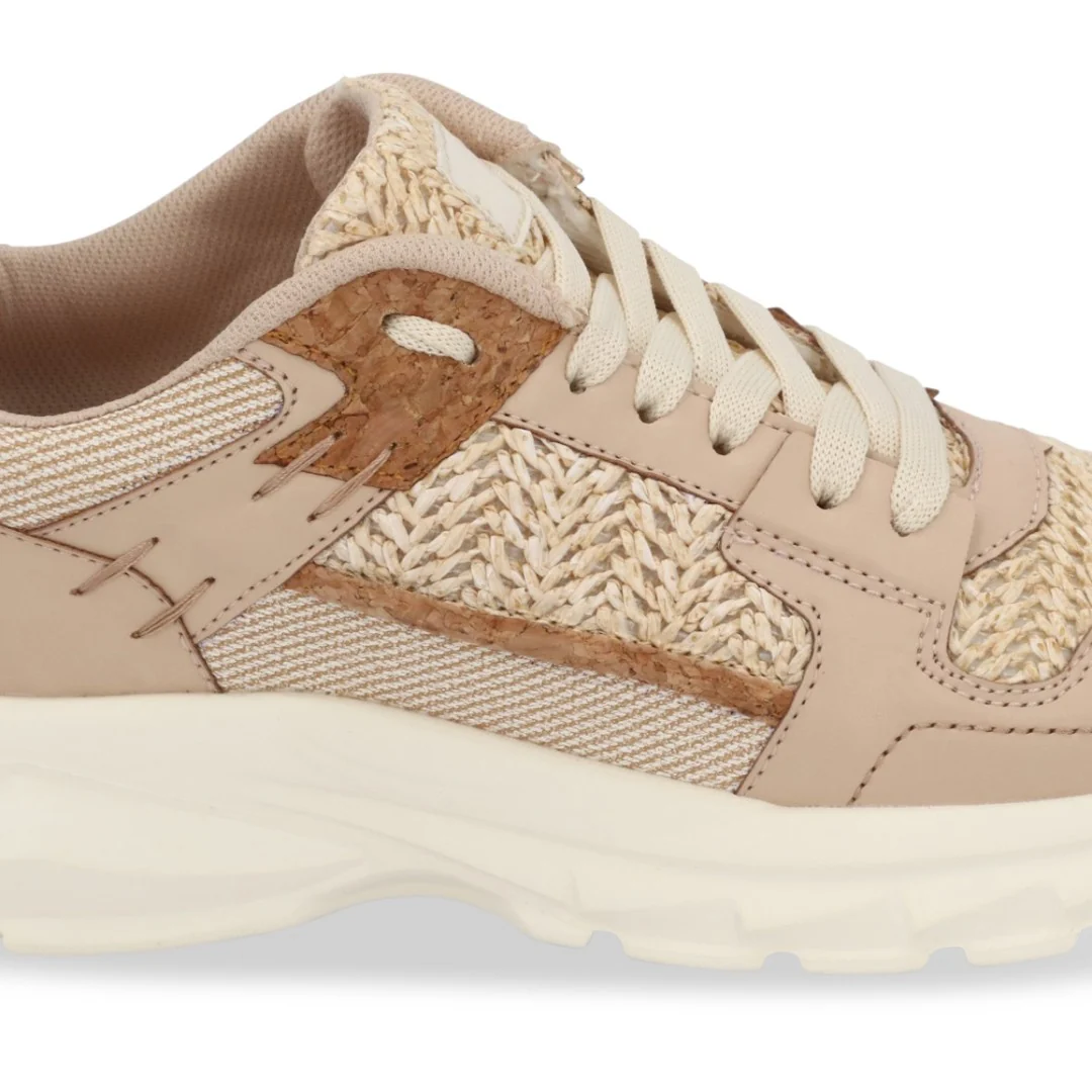 TENIS DE PISO MUJER BEIGE CON YUTE 56575 - Image 6