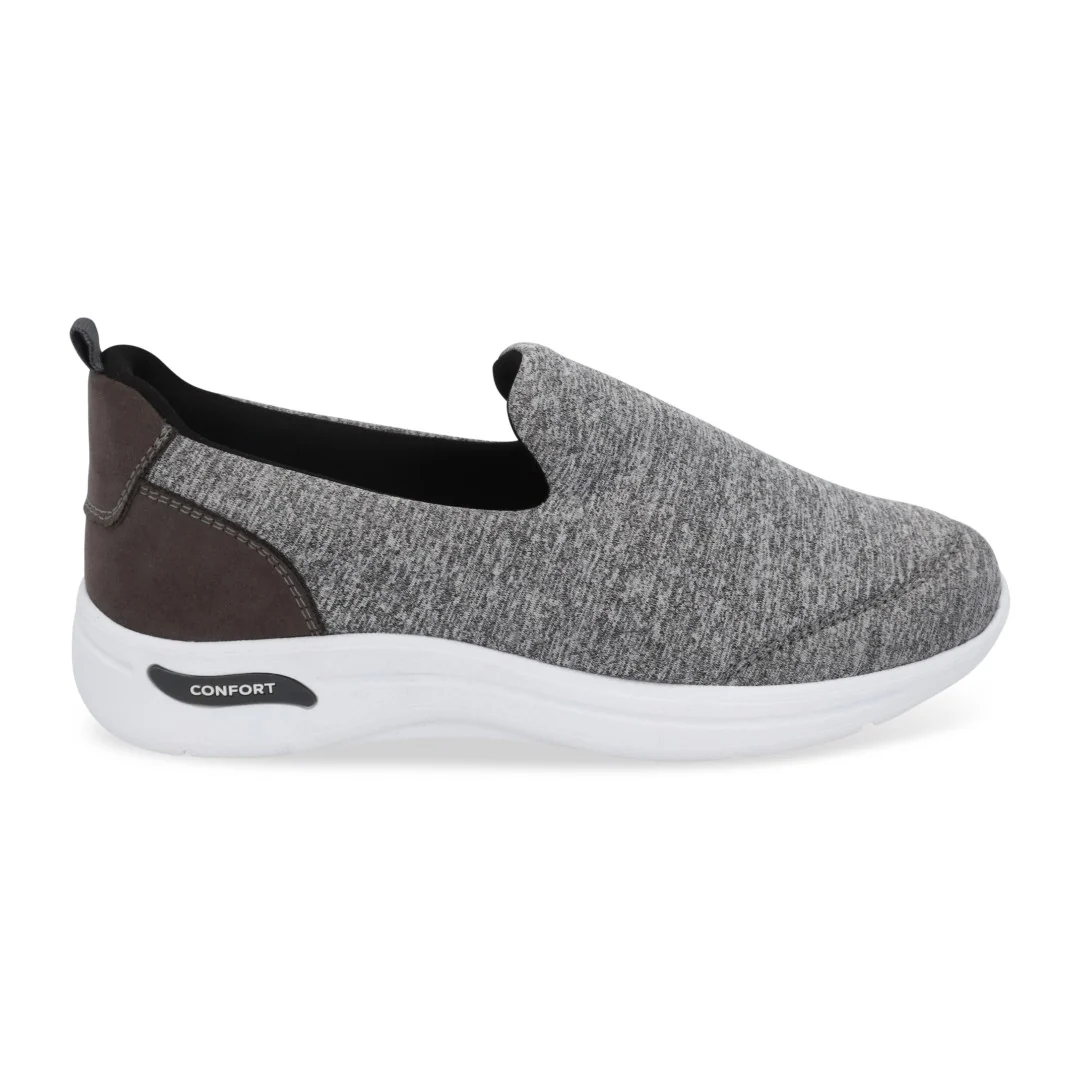 TENIS DE PISO MUJER GRIS CORTE TEXTIL 67705 - Image 2