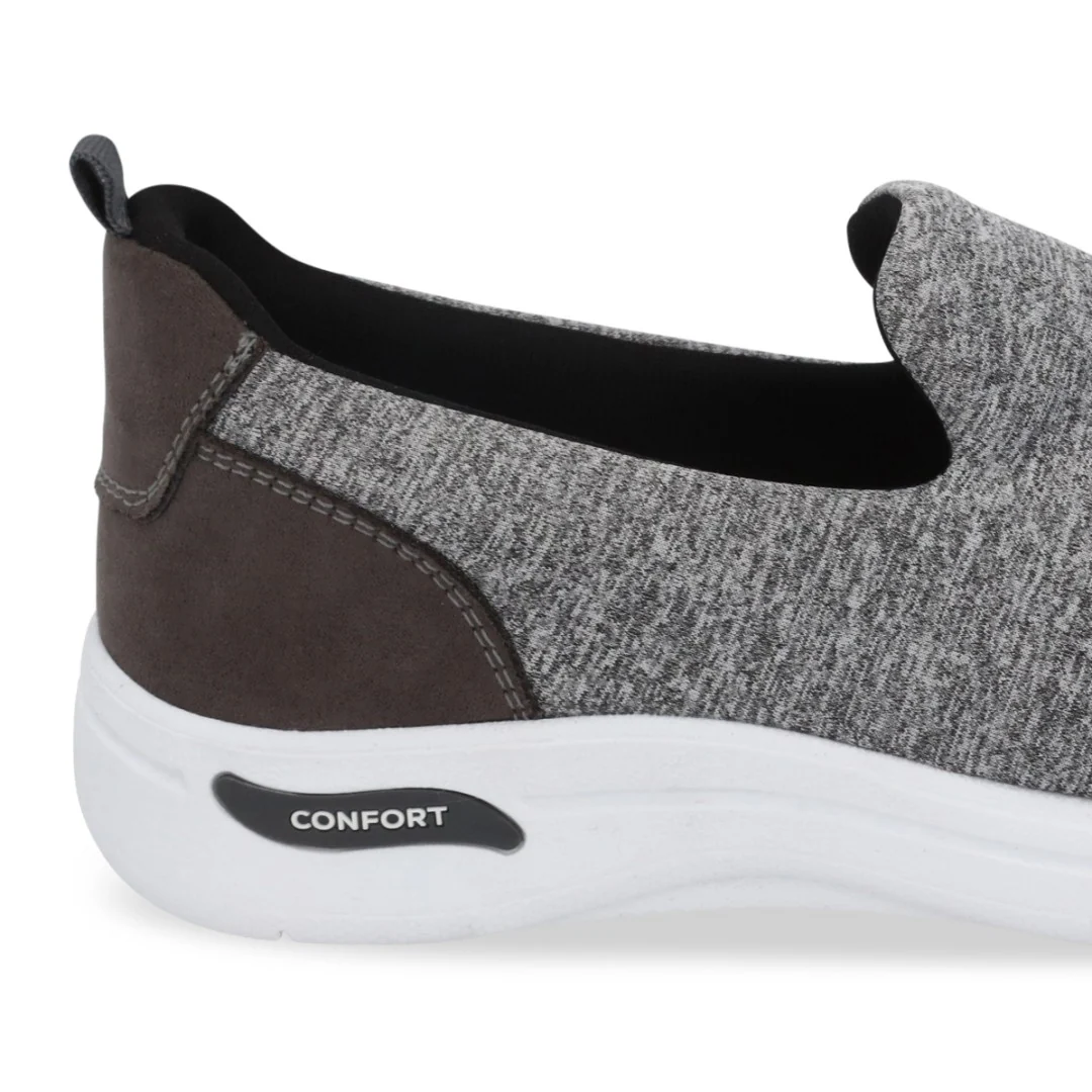 TENIS DE PISO MUJER GRIS CORTE TEXTIL 67705 - Image 6