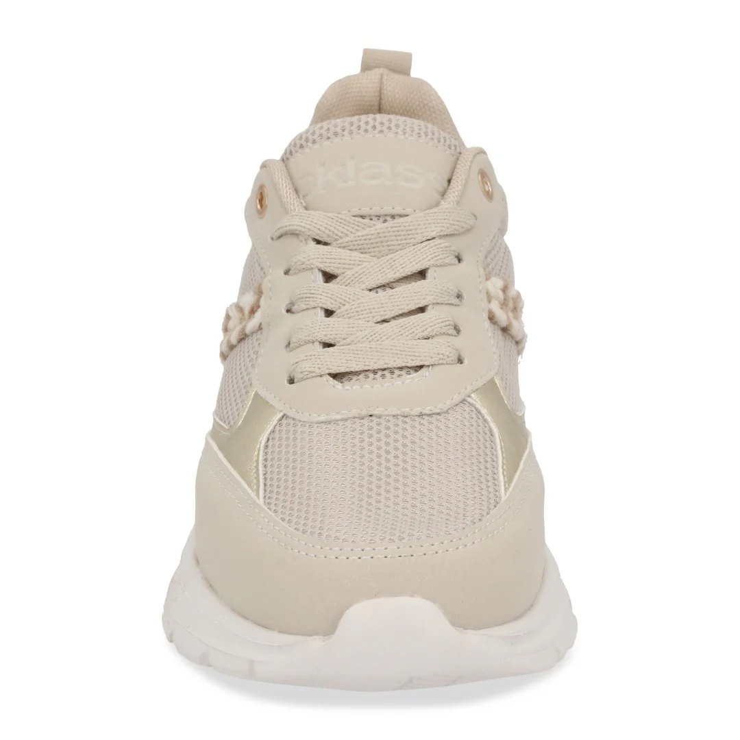 TENIS DE PISO MUJER IVORY CON TRENZA DE YUTE 02266 - Image 4