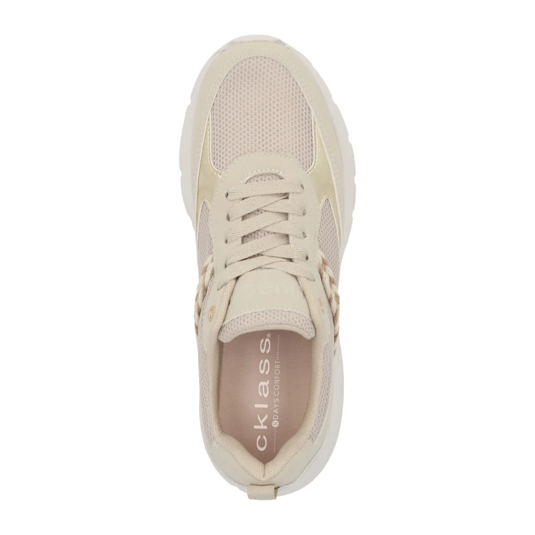 TENIS DE PISO MUJER IVORY CON TRENZA DE YUTE 02266 - Image 5