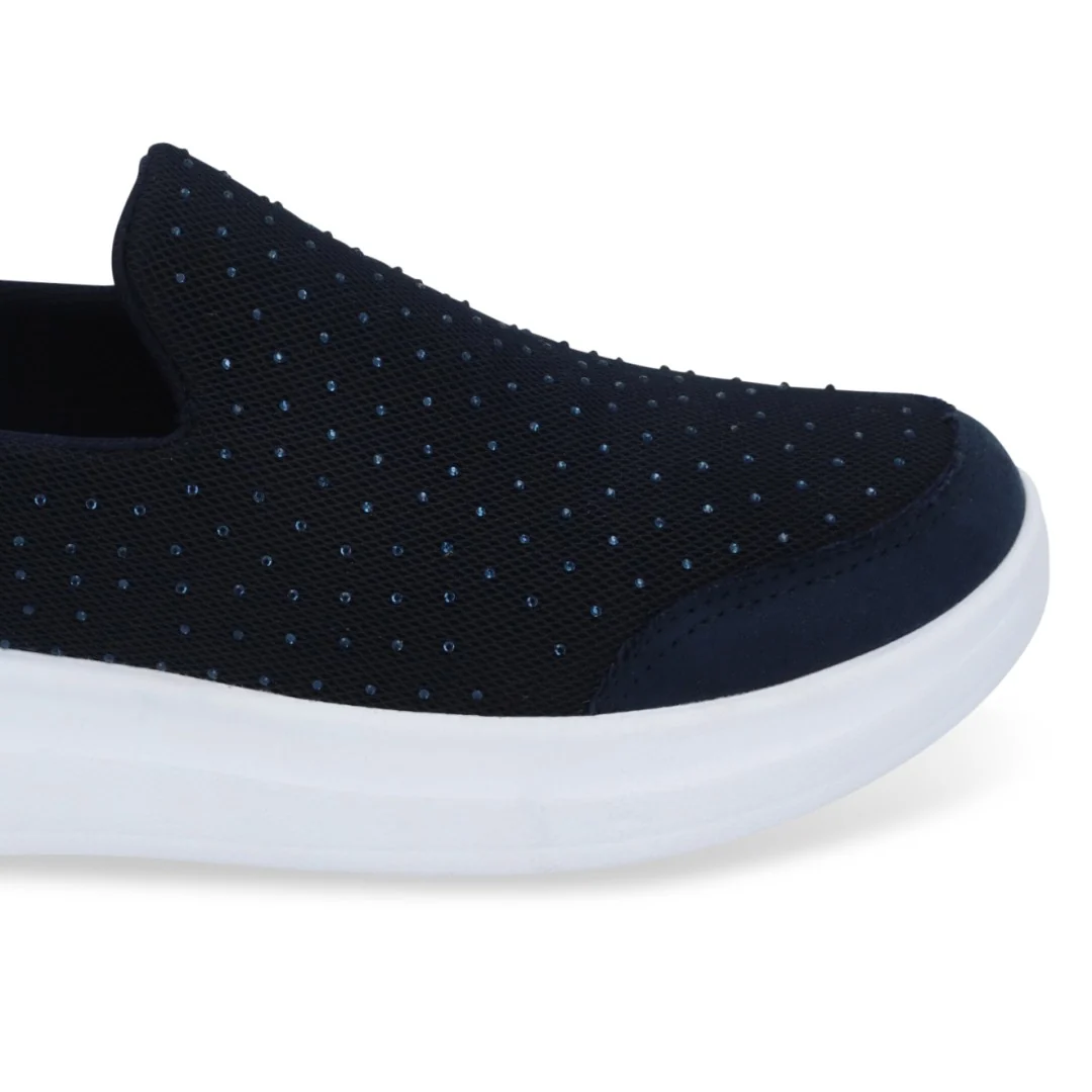 TENIS DE PISO MUJER MARINO CON DETALLES DE BRILLO - Image 6