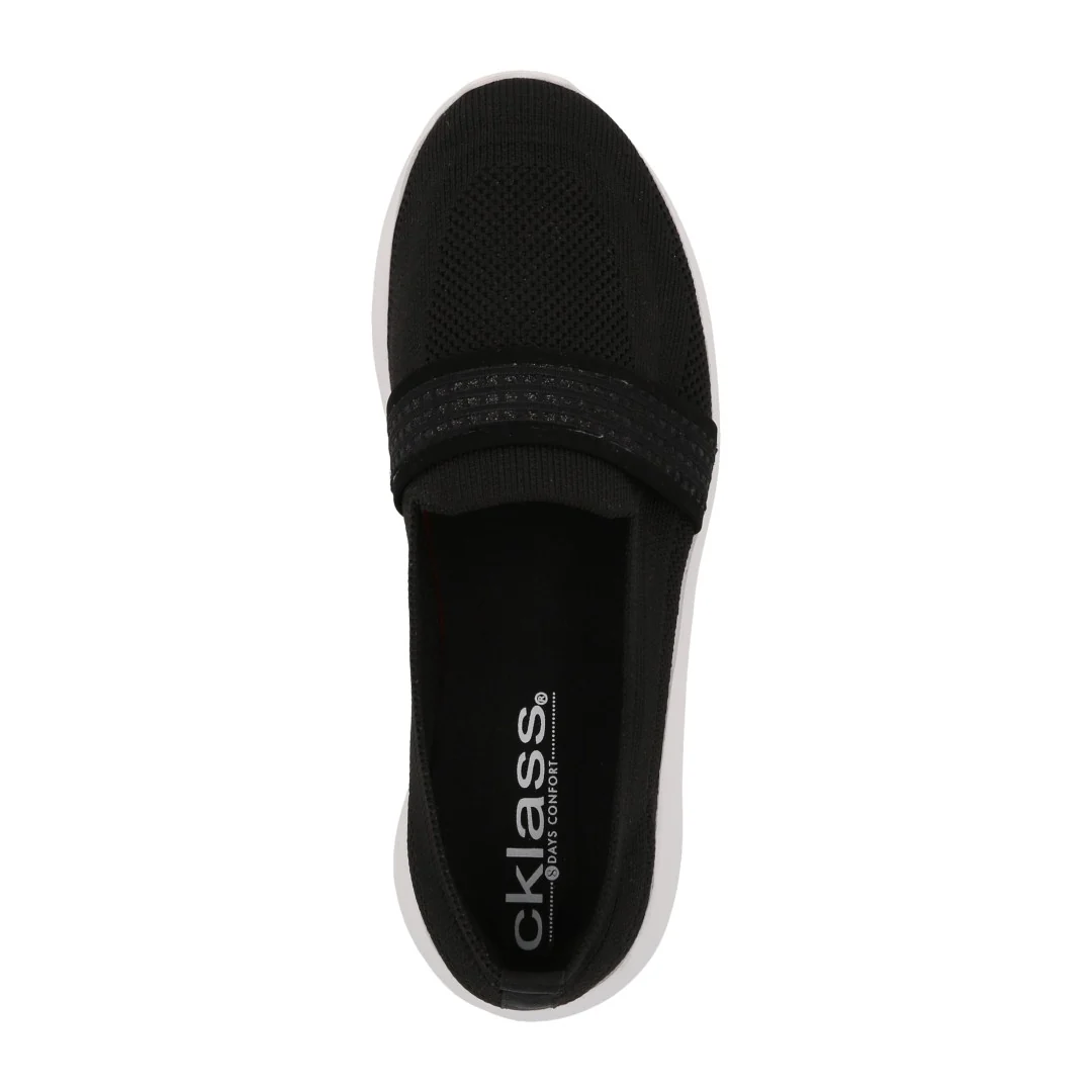 TENIS DE PISO MUJER NEGRO CON ANTIFAZ DE BRILLOS 03198 - Image 5