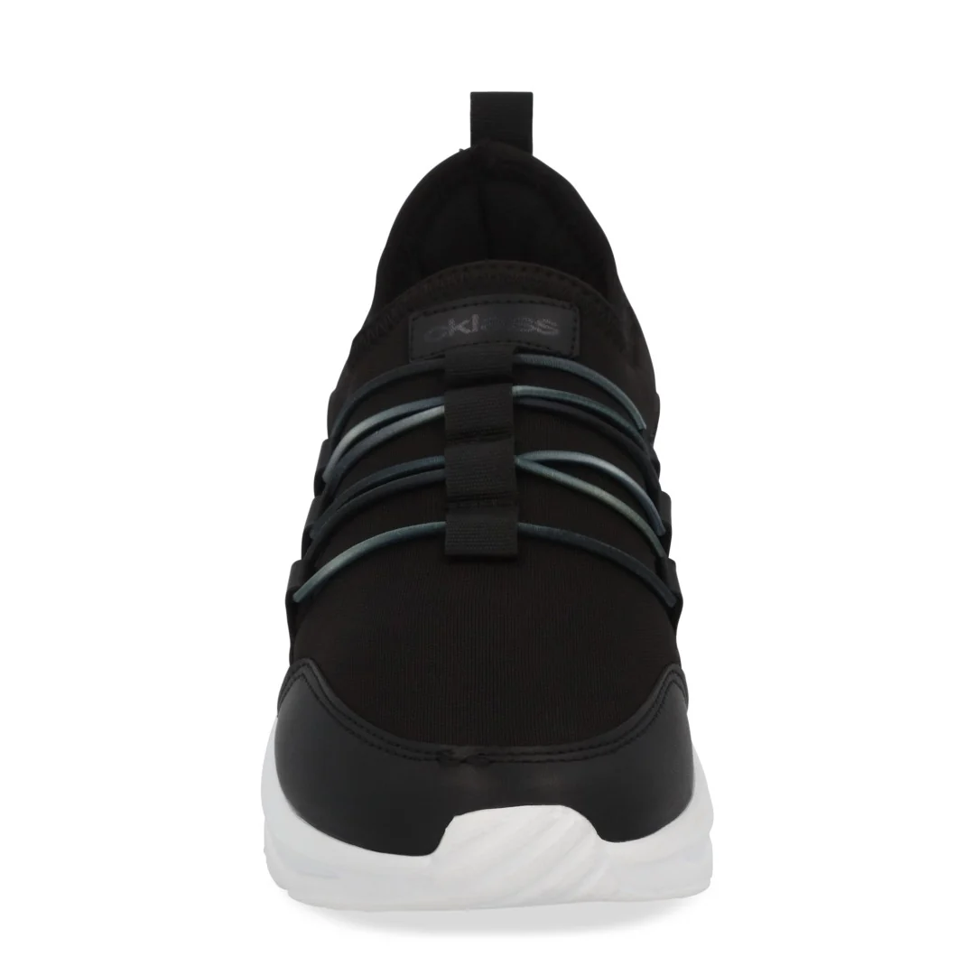 TENIS DE PISO MUJER NEGRO CON SUELA DE BURBUJA 03704 - Image 4