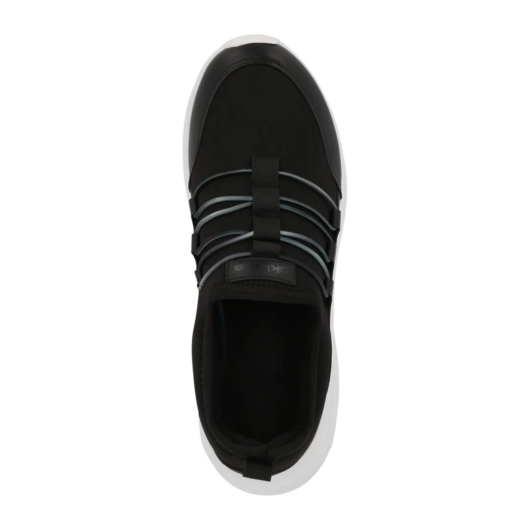 TENIS DE PISO MUJER NEGRO CON SUELA DE BURBUJA 03704 - Image 5