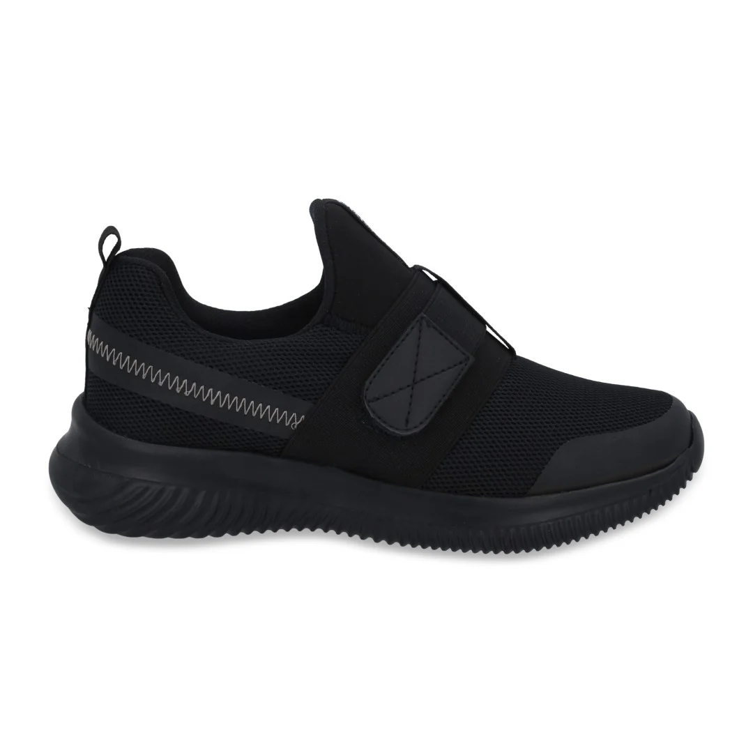 TENIS DE PISO NEGRO CON ELÁSTICO Y CONTACTEL 32553 - Image 2