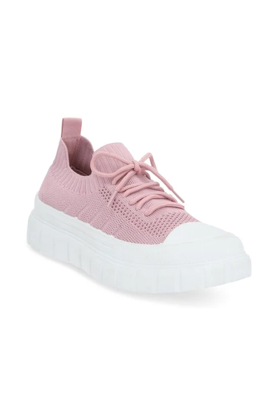 TENIS DE PISO ROSA CON CINTAS 70625