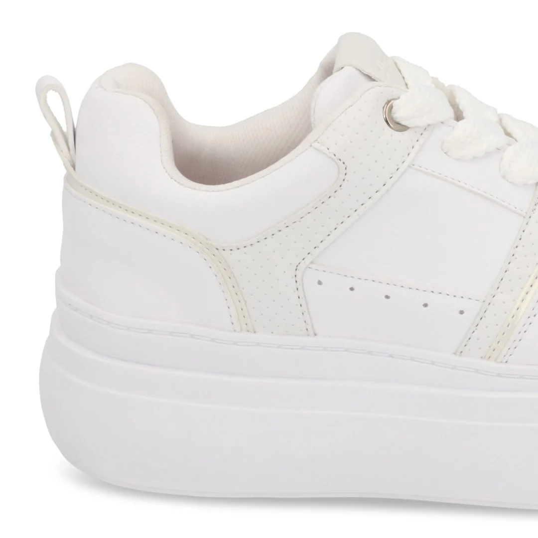 TENIS DE PLATAFORMA BLANCO AGUJETAS 50508 - Image 6