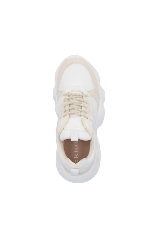 TENIS DE PLATAFORMA BLANCO CON CINTAS 12570 - Image 4