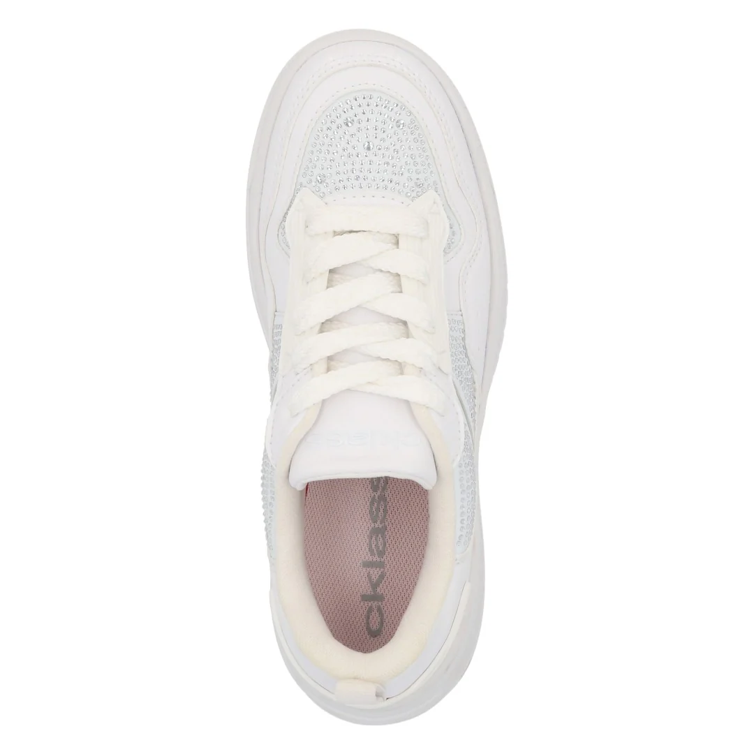 TENIS DE PLATAFORMA BLANCO CON PIEDRAS 04096 - Image 5