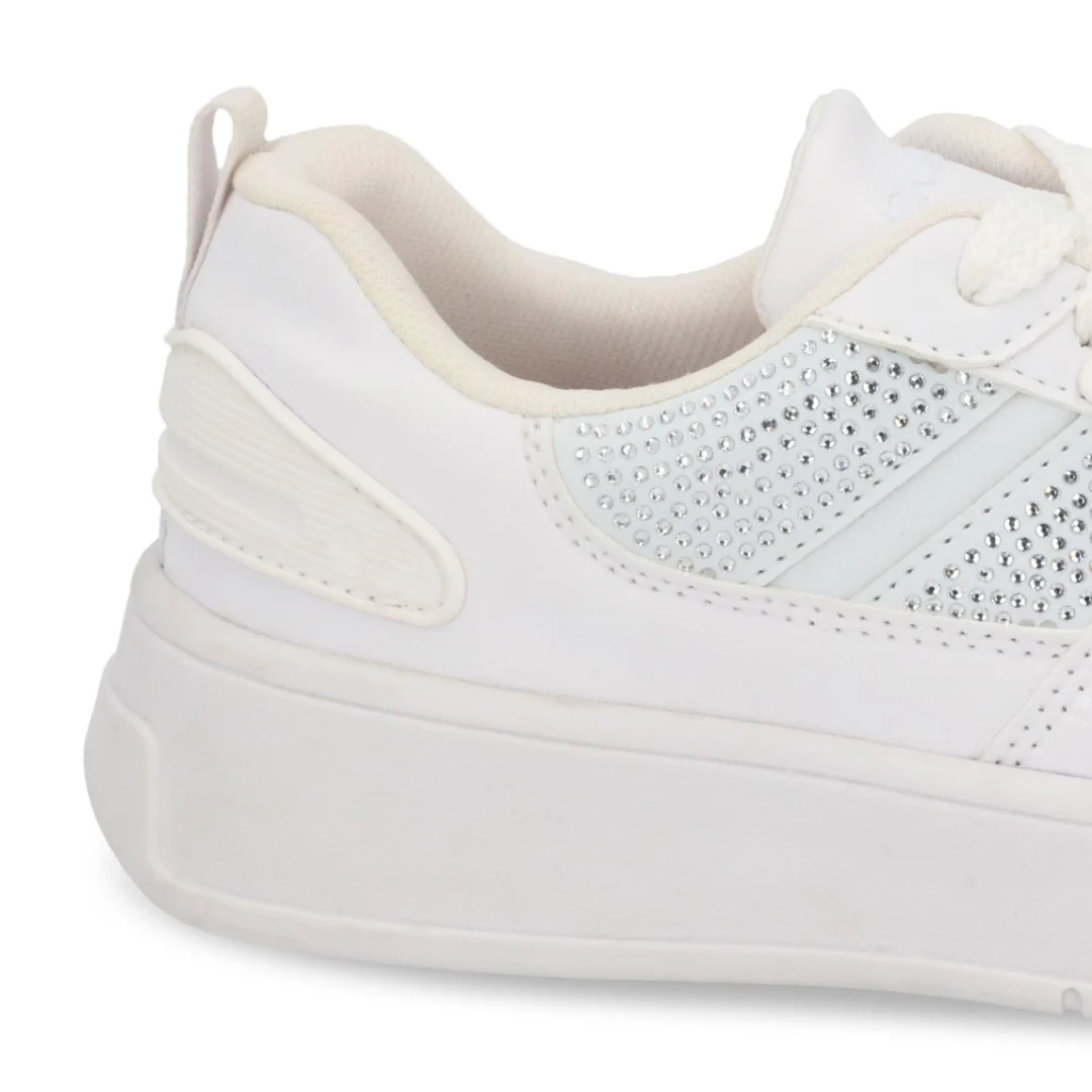 TENIS DE PLATAFORMA BLANCO CON PIEDRAS 04096 - Image 6