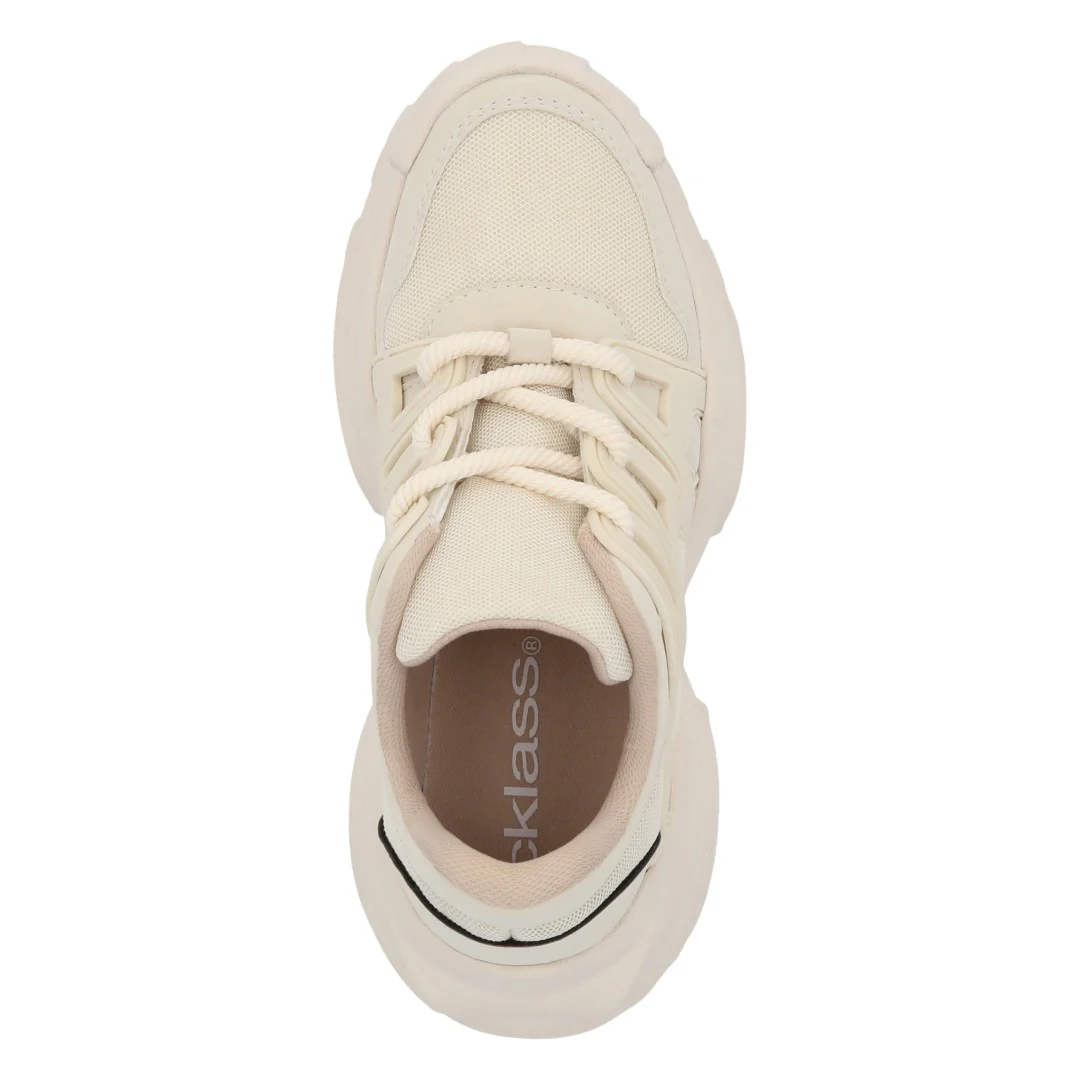 TENIS DE PLATAFORMA HUESO CON AGUJETAS 56222 - Image 5