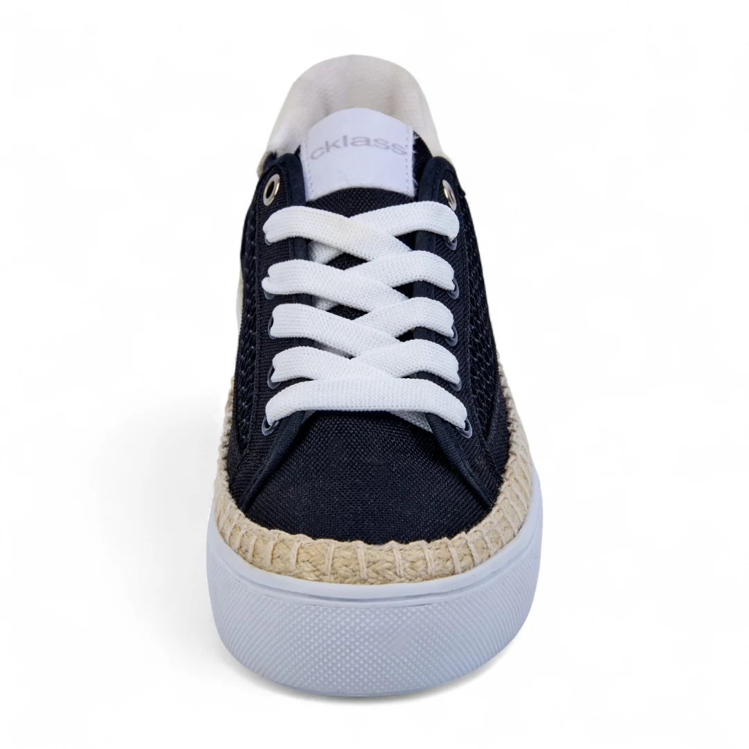 TENIS DE PLATAFORMA HUESO CON CINTAS 46785 - Image 4