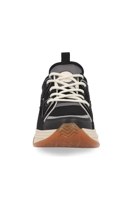 TENIS DE PLATAFORMA NEGRO CON CINTAS 20751 - Image 5