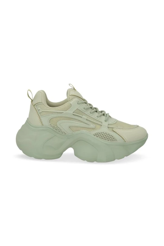 TENIS DE PLATAFORMA VERDE TEXTIL 32842 - Image 2