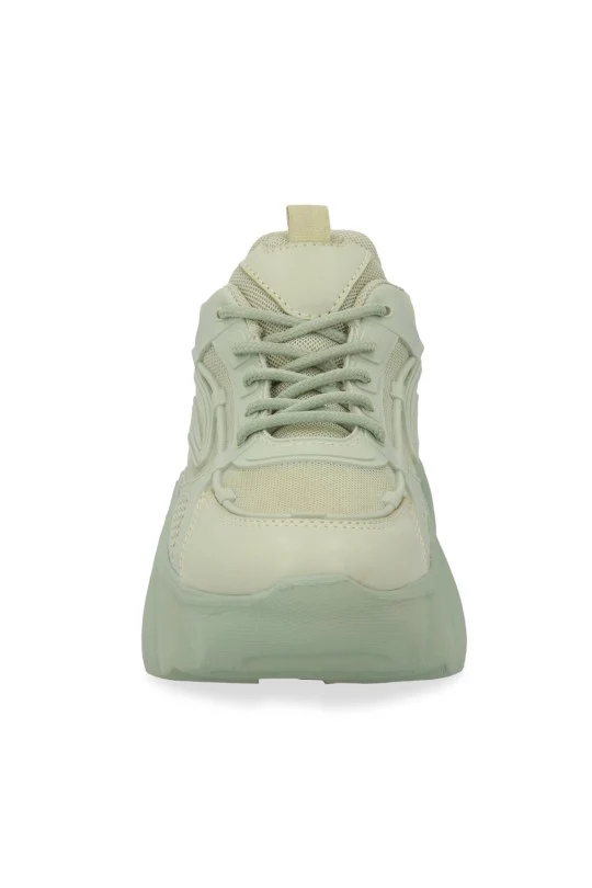 TENIS DE PLATAFORMA VERDE TEXTIL 32842 - Image 3