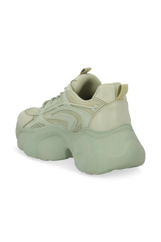 TENIS DE PLATAFORMA VERDE TEXTIL 32842 - Image 4