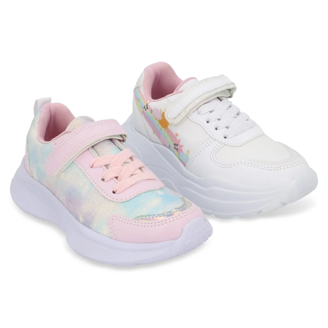 TENIS DEPORTIVO BLANCO Y MULTICOLOR CON ADORNO DUO 688 - Image 7