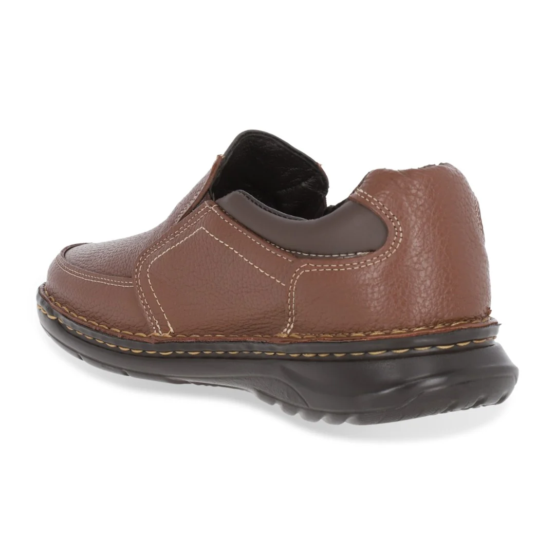 TENIS MOCASÍN DE PISO CABALLERO CAFÉ PIEL 11356 - Image 3