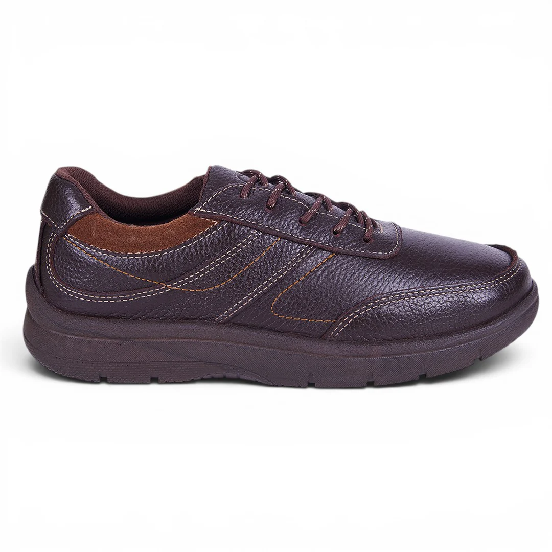 TENIS PIEL CON AGUJETAS CAFÉ 11368 - Image 2