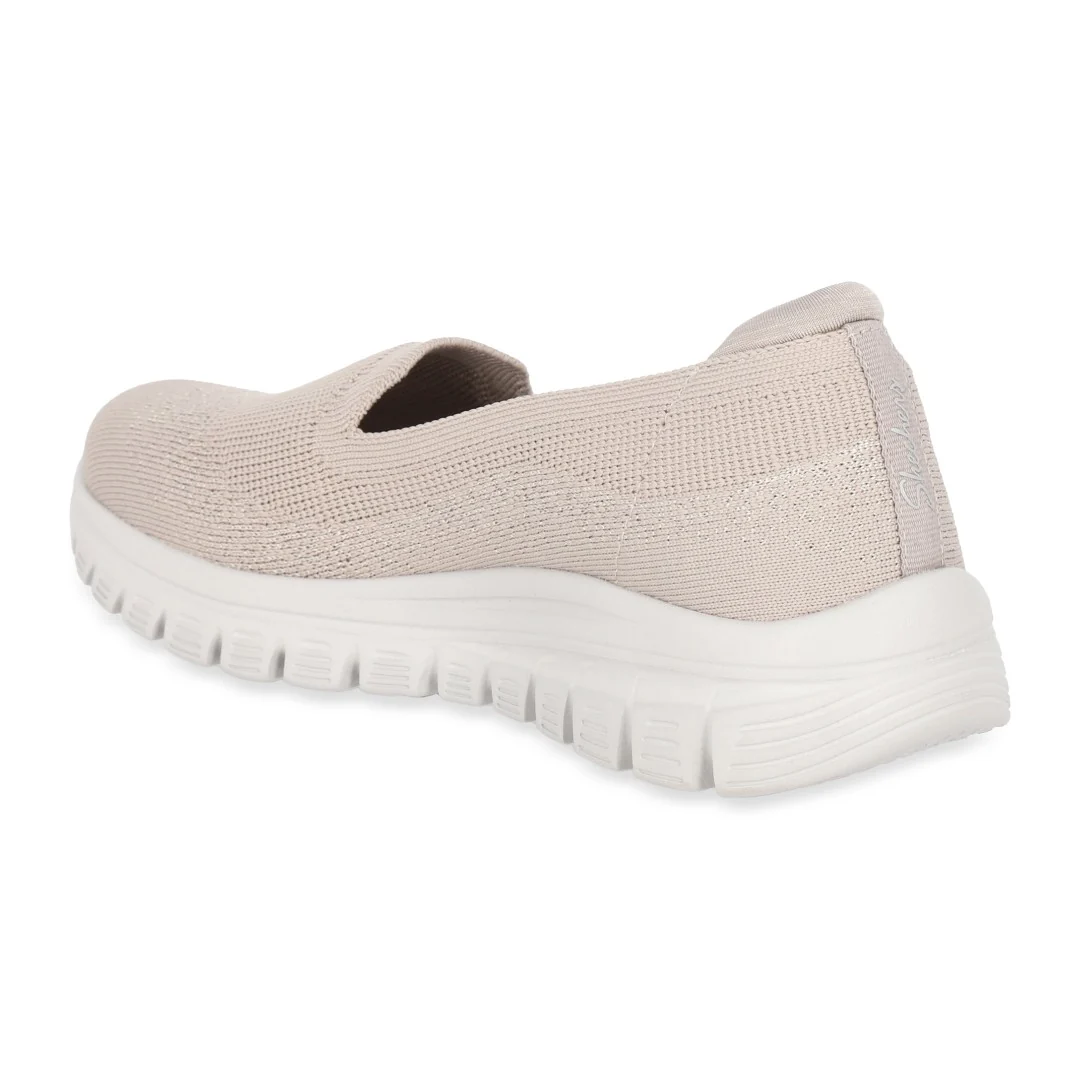 TENIS SKECHERS MUJER BEIGE 65299 - Image 3
