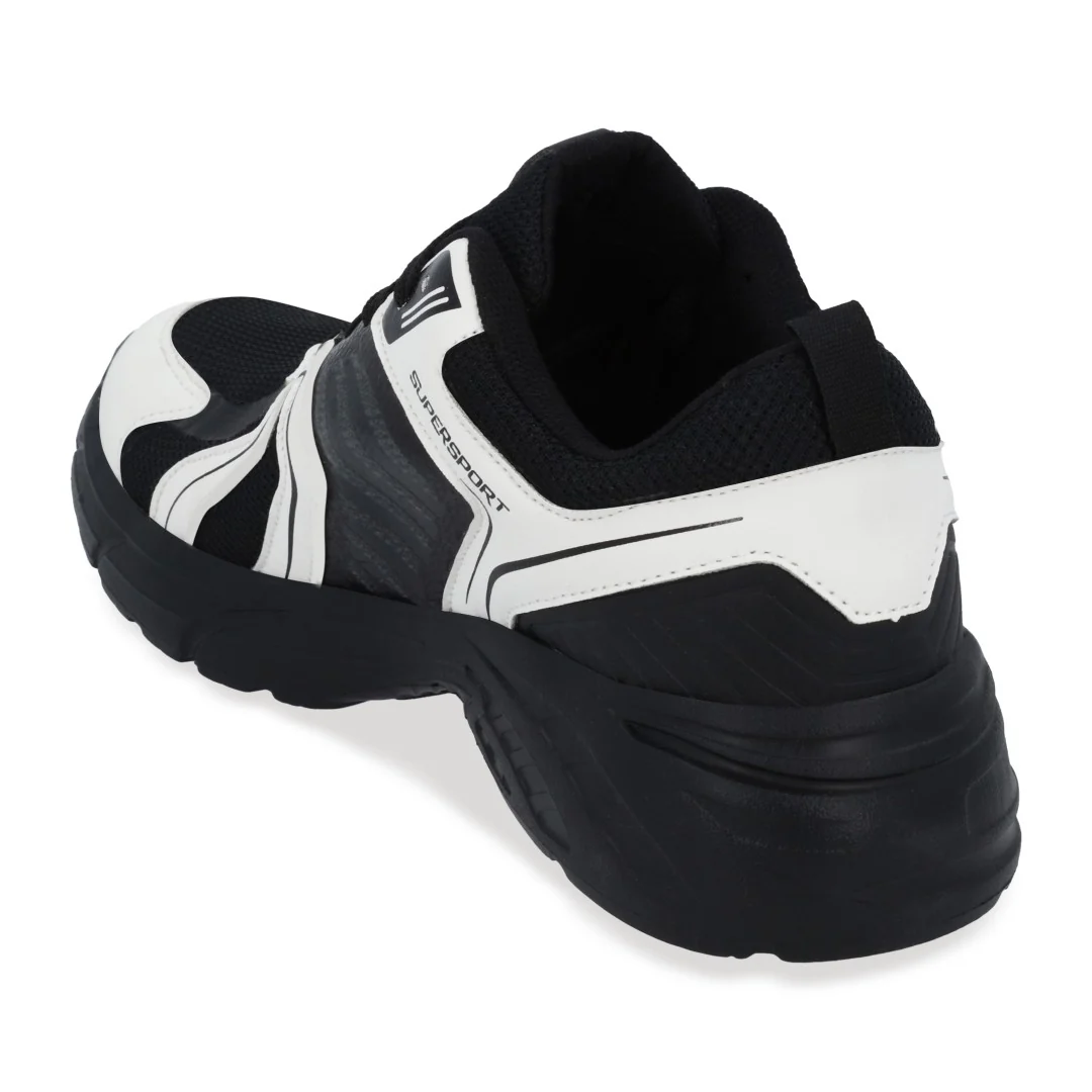 TENIS SUPERSPORT DE DAMA EN COLOR BLANCO/NEGRO 68353 - Image 4