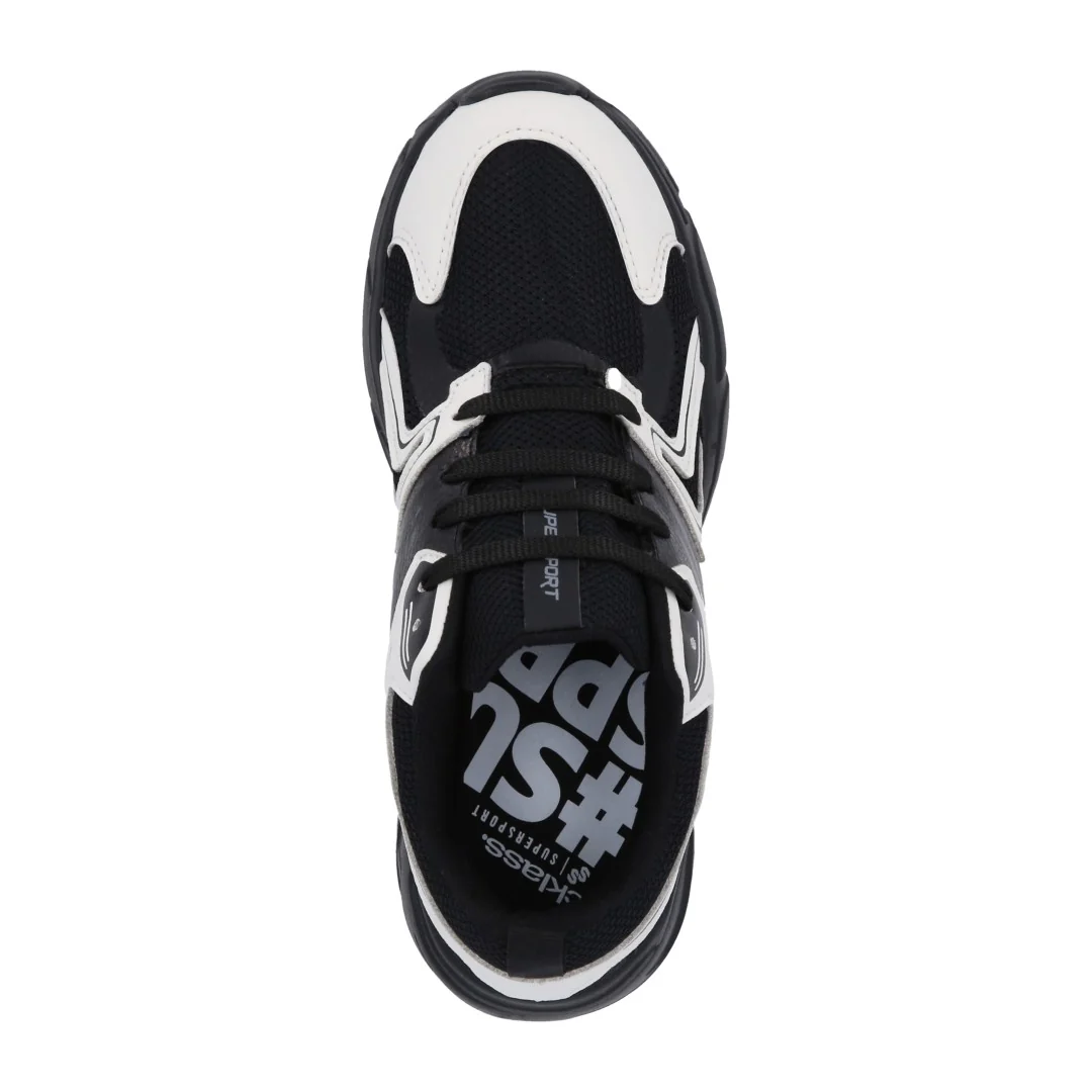 TENIS SUPERSPORT DE DAMA EN COLOR BLANCO/NEGRO 68353 - Image 5