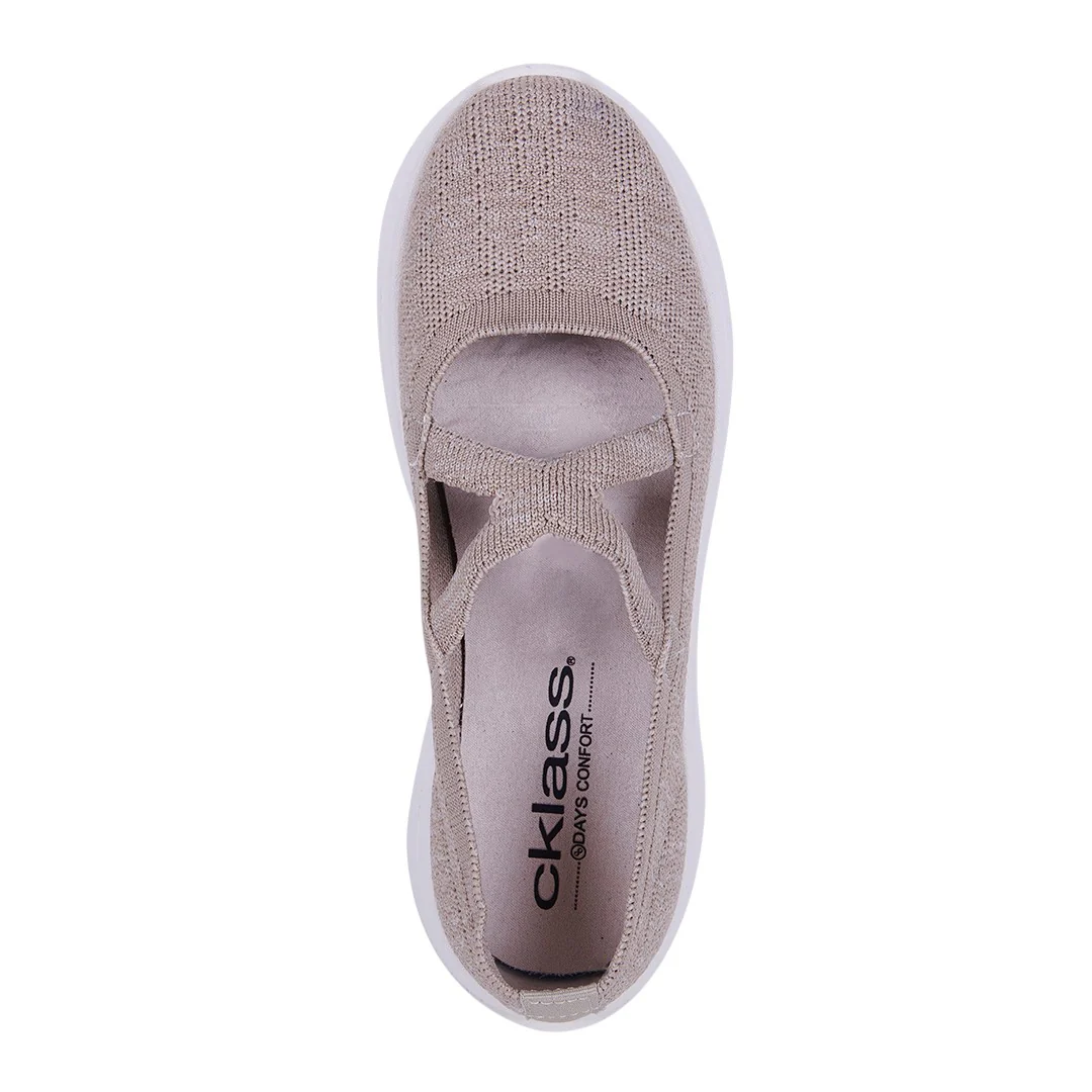 TENIS TEXTIL CON ELÁSTICOS BEIGE 03954 - Image 5