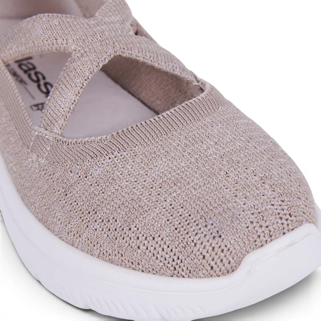 TENIS TEXTIL CON ELÁSTICOS BEIGE 03954 - Image 6
