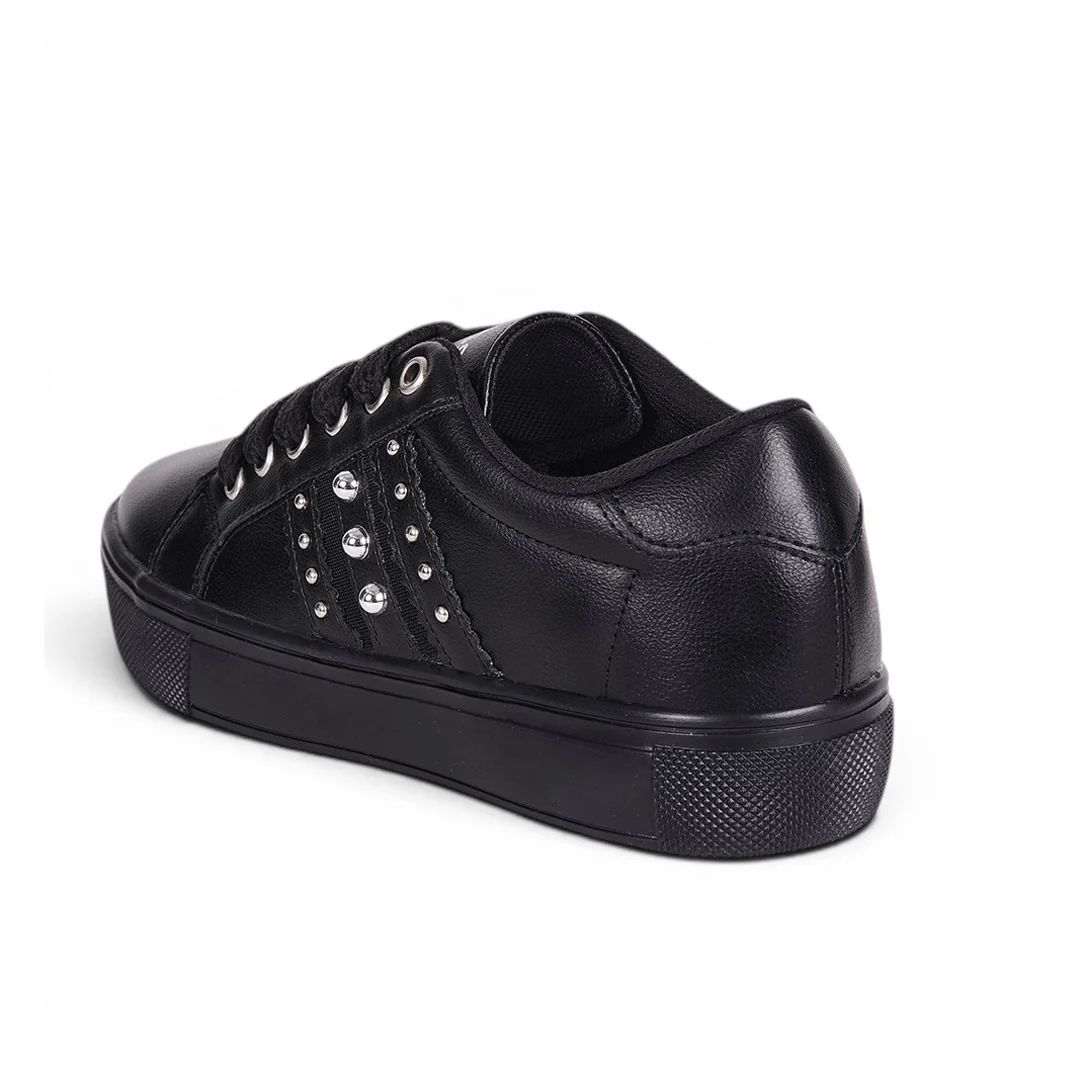 TENIS TRENDY CON ESTOPEROLES NEGRO 02289 - Image 4