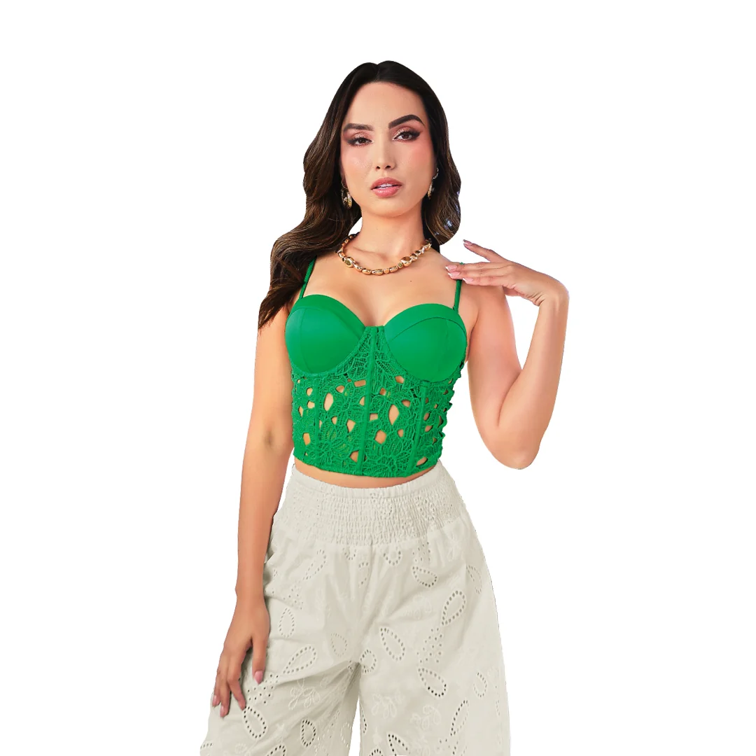 TOP VERDE CROCHET 97097