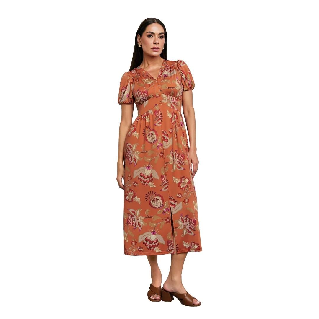 VESTIDO MULTICOLOR MIDI TACTO SUAVE 99495