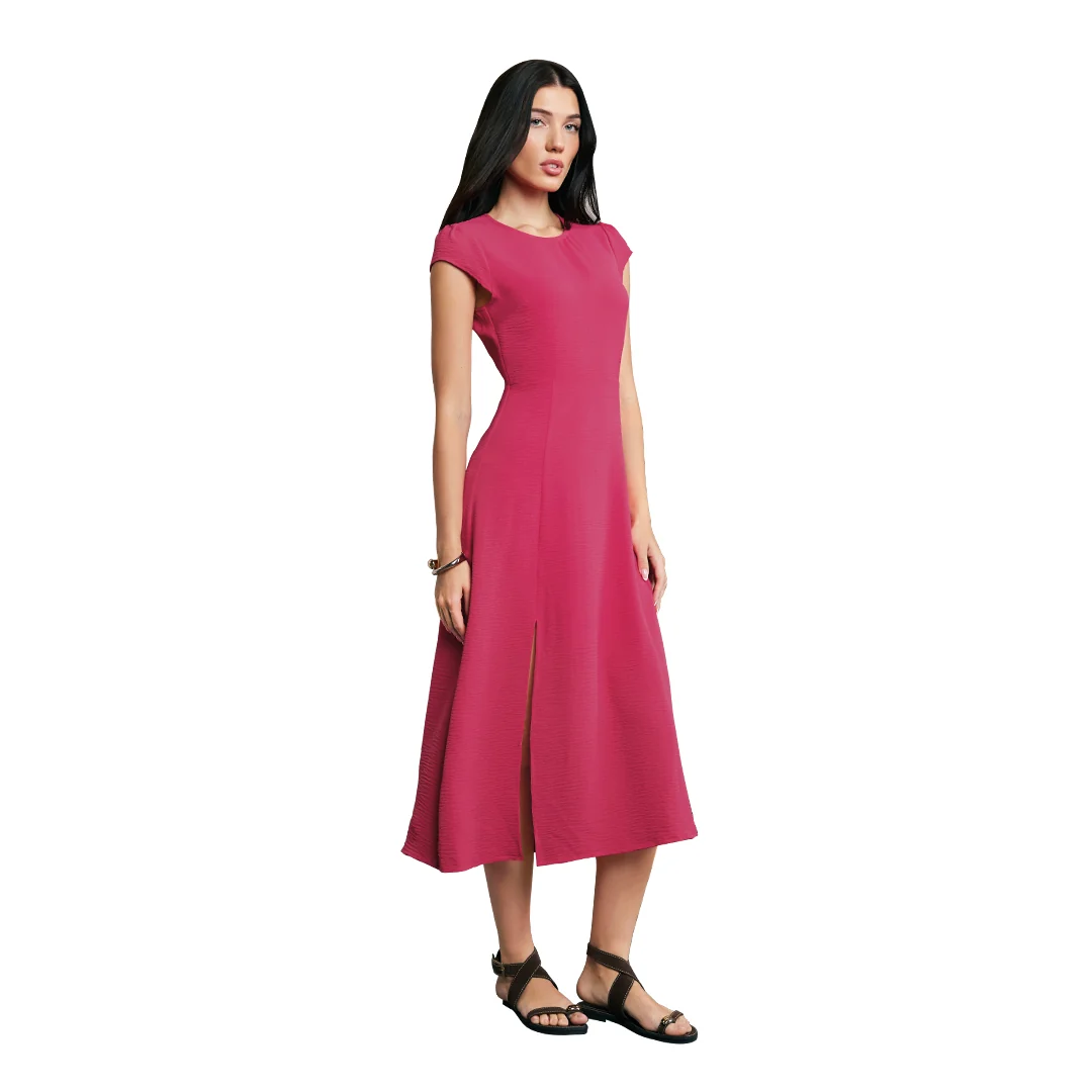 VESTIDO ROSA CON ESCOTE EN ESPALDA 99496 - Image 2