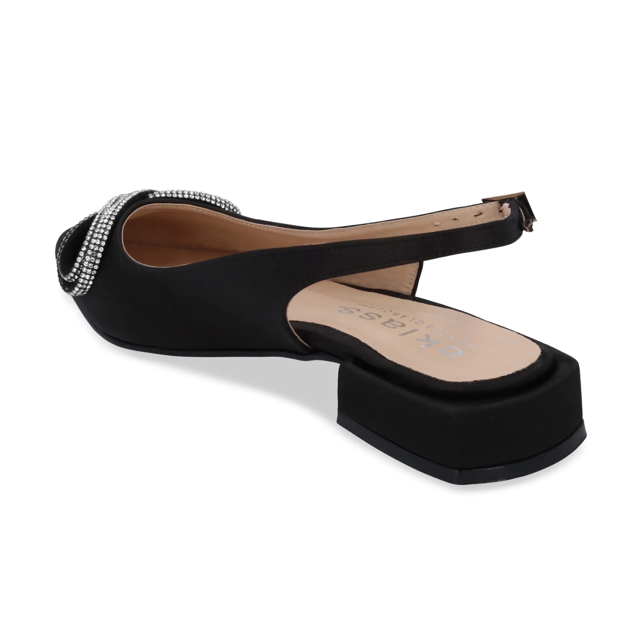 ZAPATILLA DE TACÓN 2CM MUJER NEGRO CON BRILLOS 06090 - Image 4