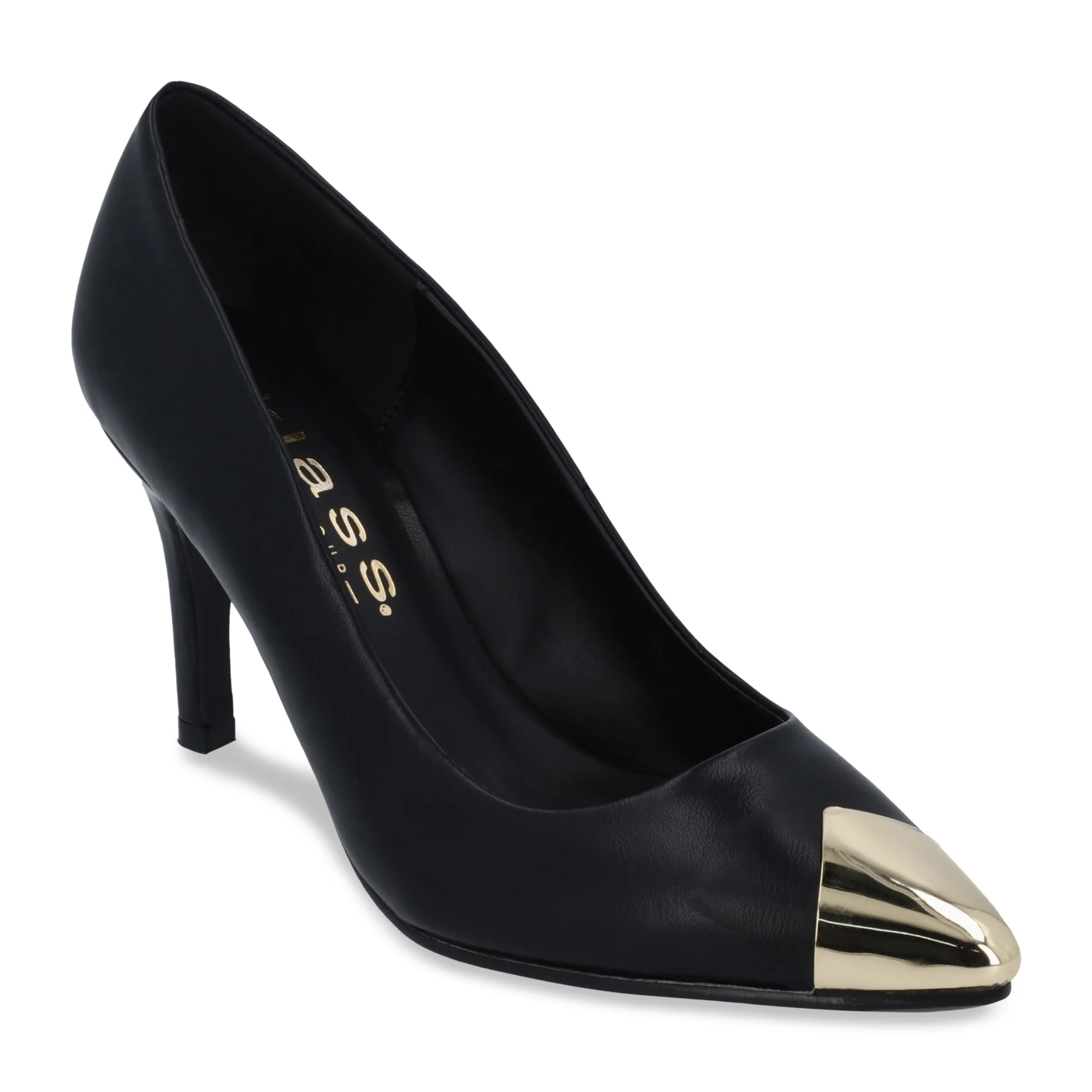 ZAPATILLA DE TACÓN 7CM MUJER NEGRO CON PUNTERA 04150
