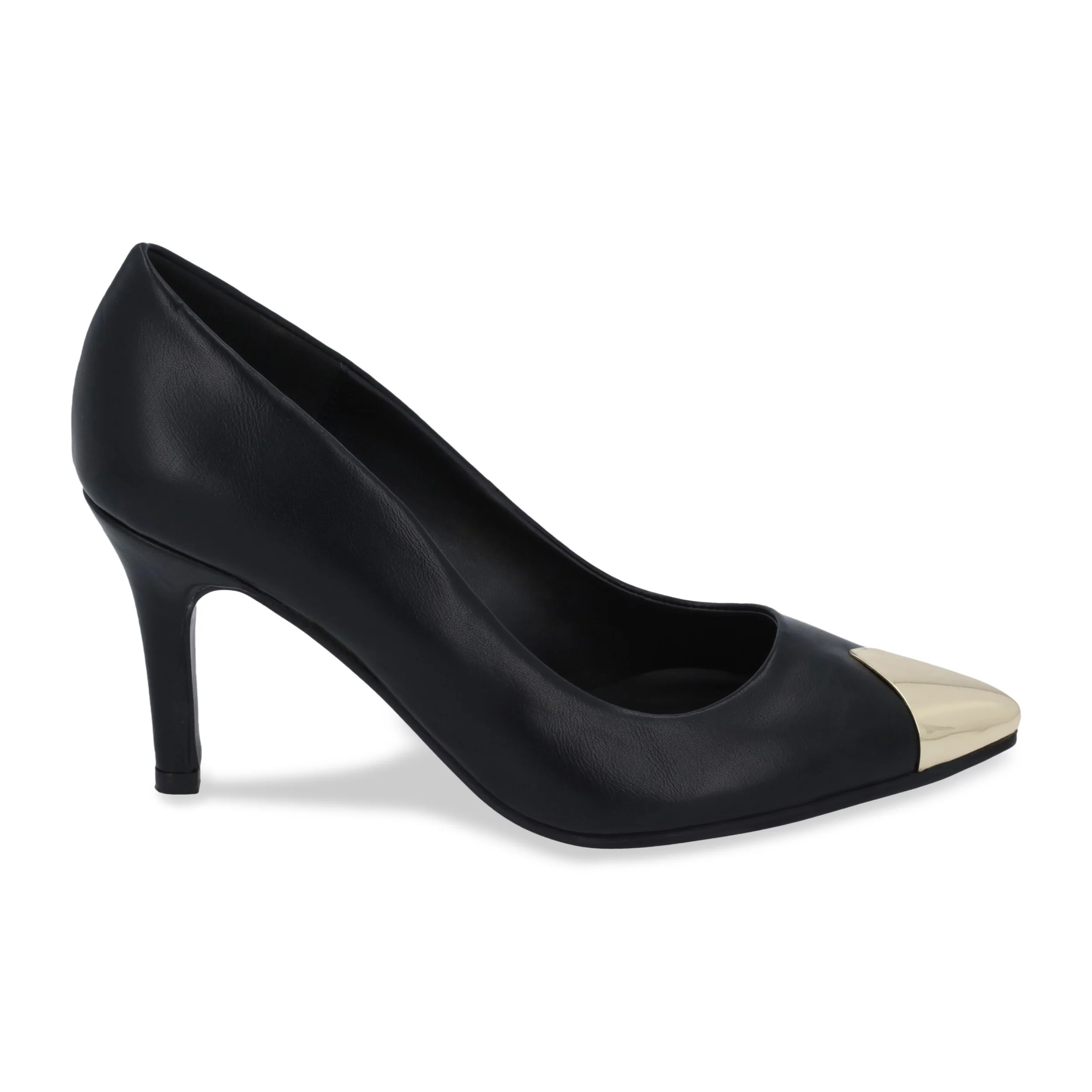 ZAPATILLA DE TACÓN 7CM MUJER NEGRO CON PUNTERA 04150 - Image 2