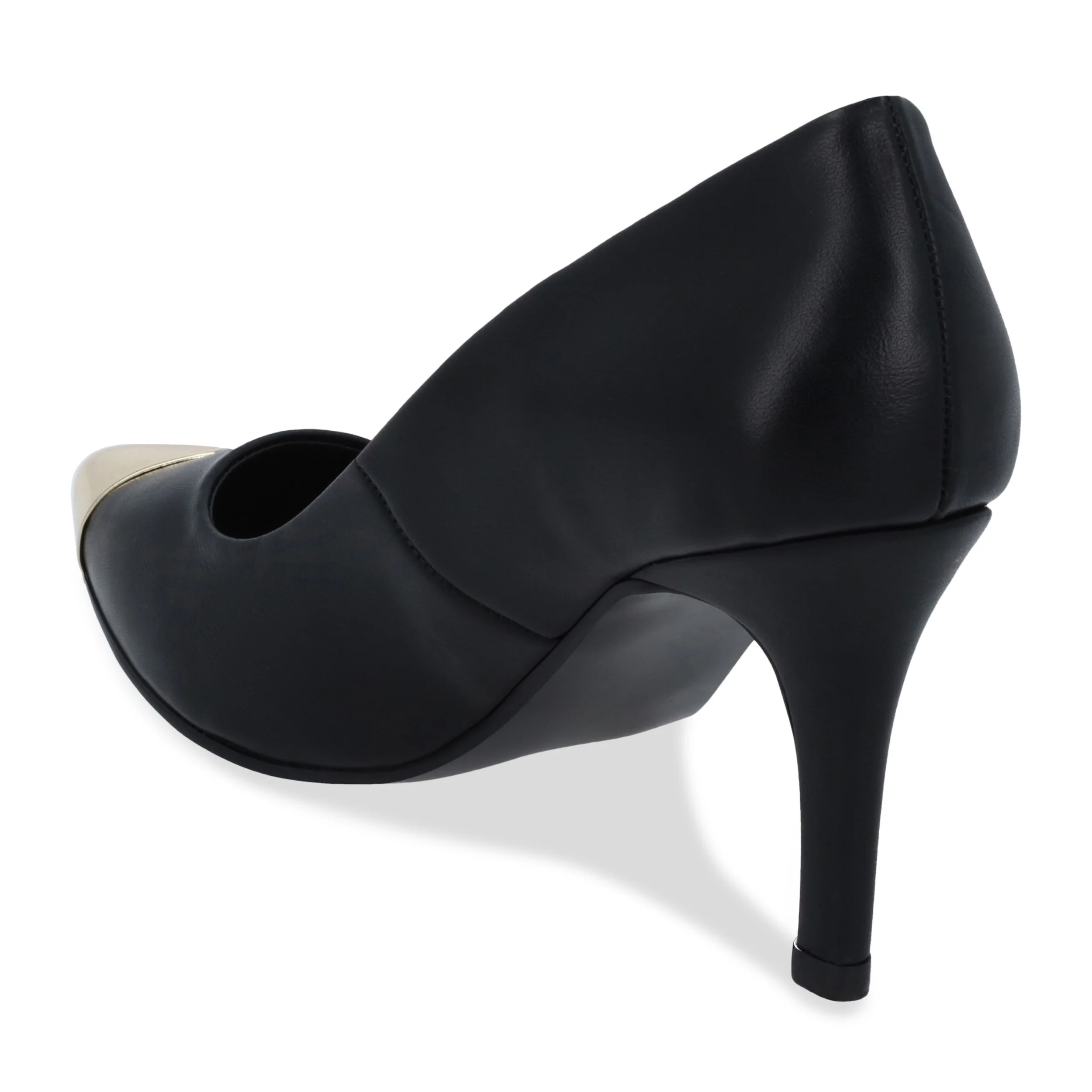 ZAPATILLA DE TACÓN 7CM MUJER NEGRO CON PUNTERA 04150 - Image 4