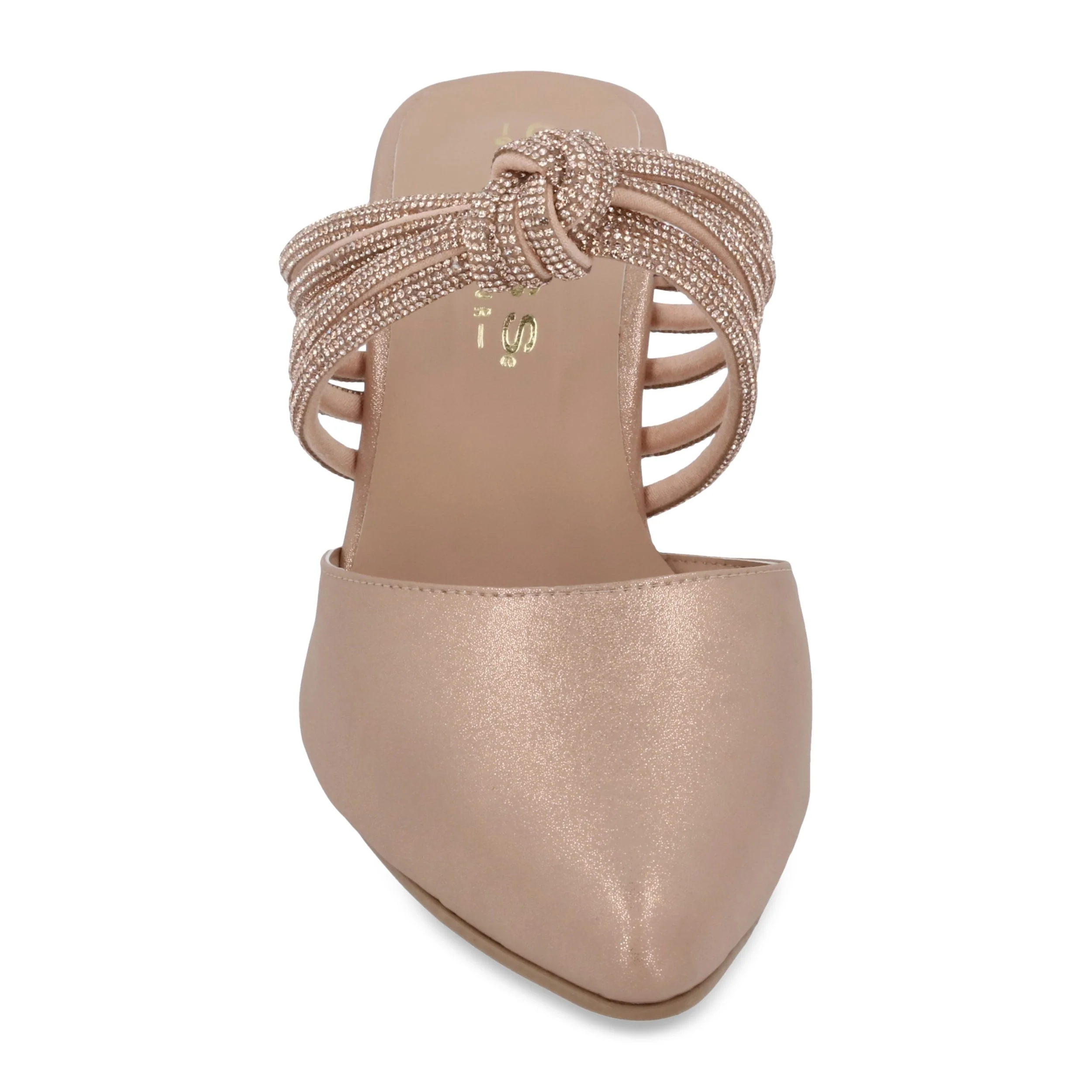 ZAPATILLA DE TACÓN 8CM MUJER ORO ROSADO CON BRILLOS 03269 - Image 3