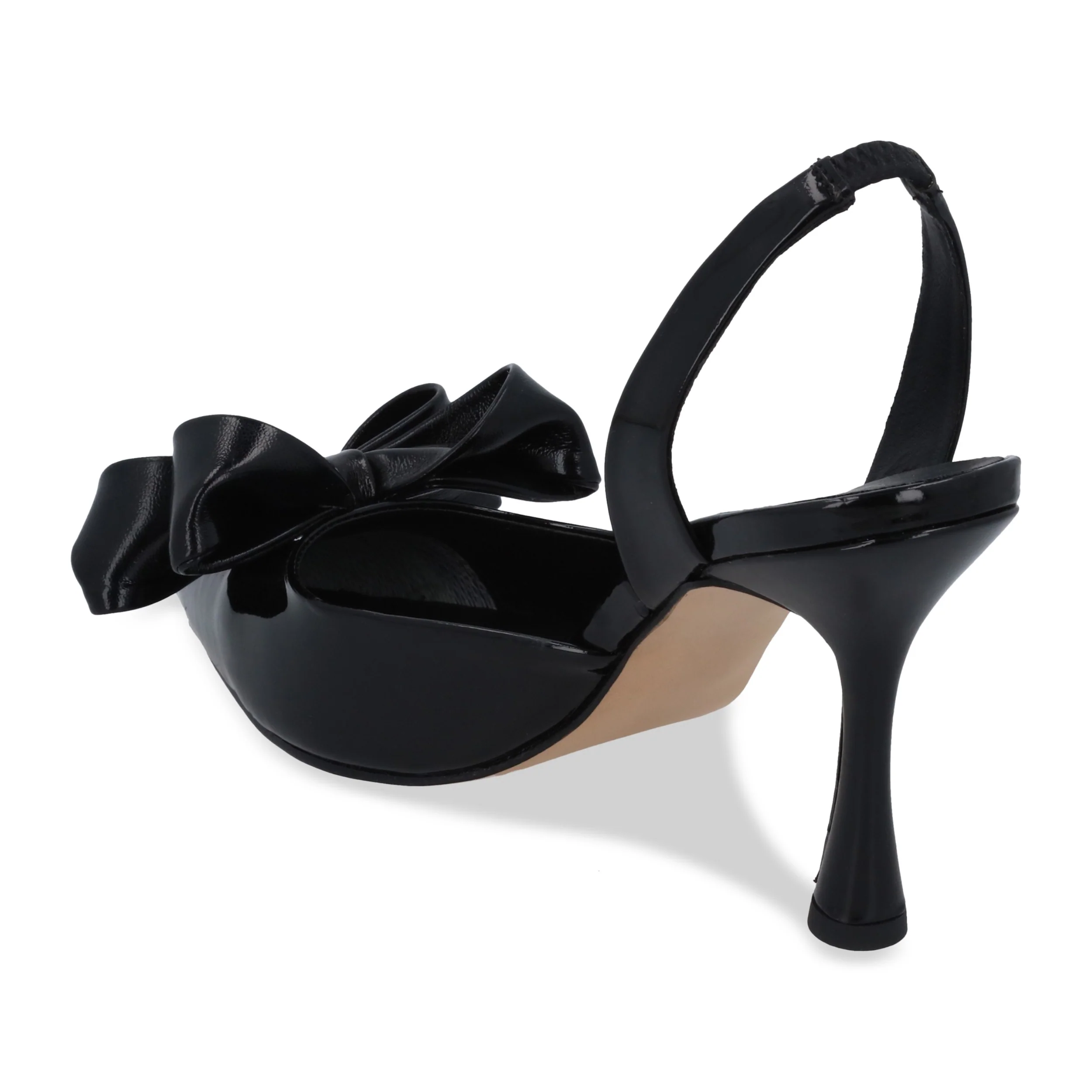 ZAPATILLA DE TACÓN 9CM MUJER NEGRO CON MOÑO 05062 - Image 4