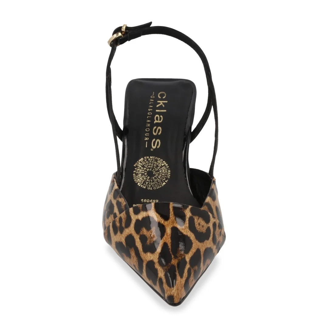 ZAPATILLA DE TACÓN ANIMAL PRINT ACABADO CHAROL 05054 - Image 4