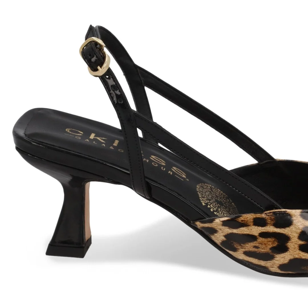 ZAPATILLA DE TACÓN ANIMAL PRINT ACABADO CHAROL 05054 - Image 6