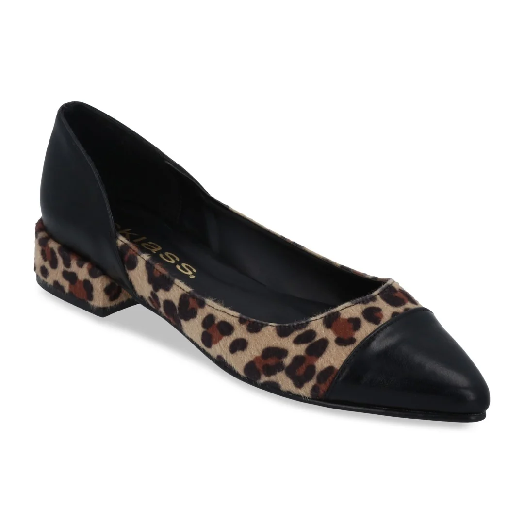 ZAPATILLA DE TACÓN ANIMAL PRINT EN PUNTA 06092
