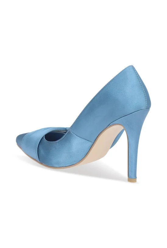ZAPATILLA DE TACÓN AZUL CON ADORNO 03257 - Image 4
